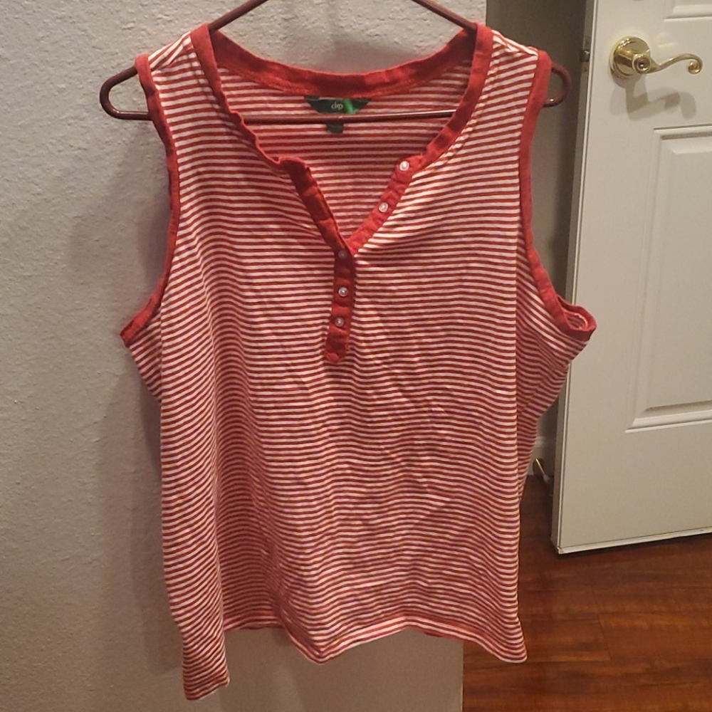 Red ans white stripped tank top